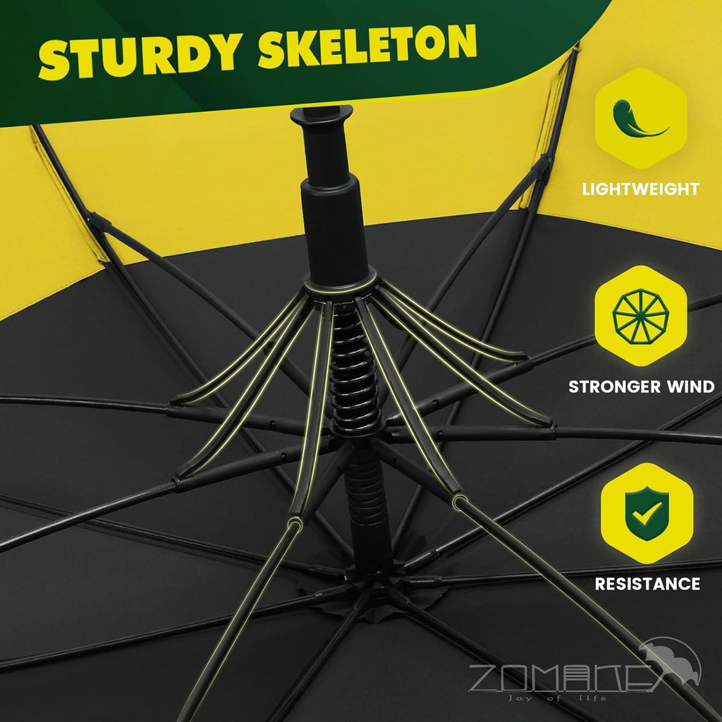 ZOMAKE Golf Umbrella - Large 62/68 Inch Windproof Automatic Open Double Canopy | Waterproof Design