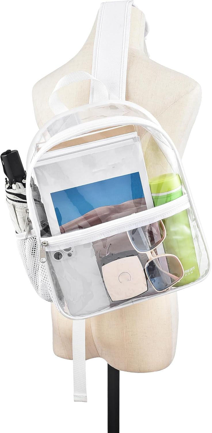 USPECLARE Clear Backpack - Stadium Approved 12x6x12 Waterproof Bag for Events & Concerts
