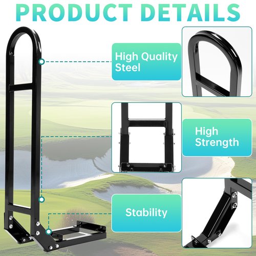 ECOTRIC Universal Golf Cart Rear Seat Safety Grab Bar Safety Seat Handle Rail Handles for Yamaha Club Car EZGO TXT DS Golf Cart Accessories