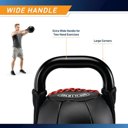 Marcy Soft Kettlebell with Handle - Versatile Weightlifting & Strength Training | 10 lbs - 40 lbs