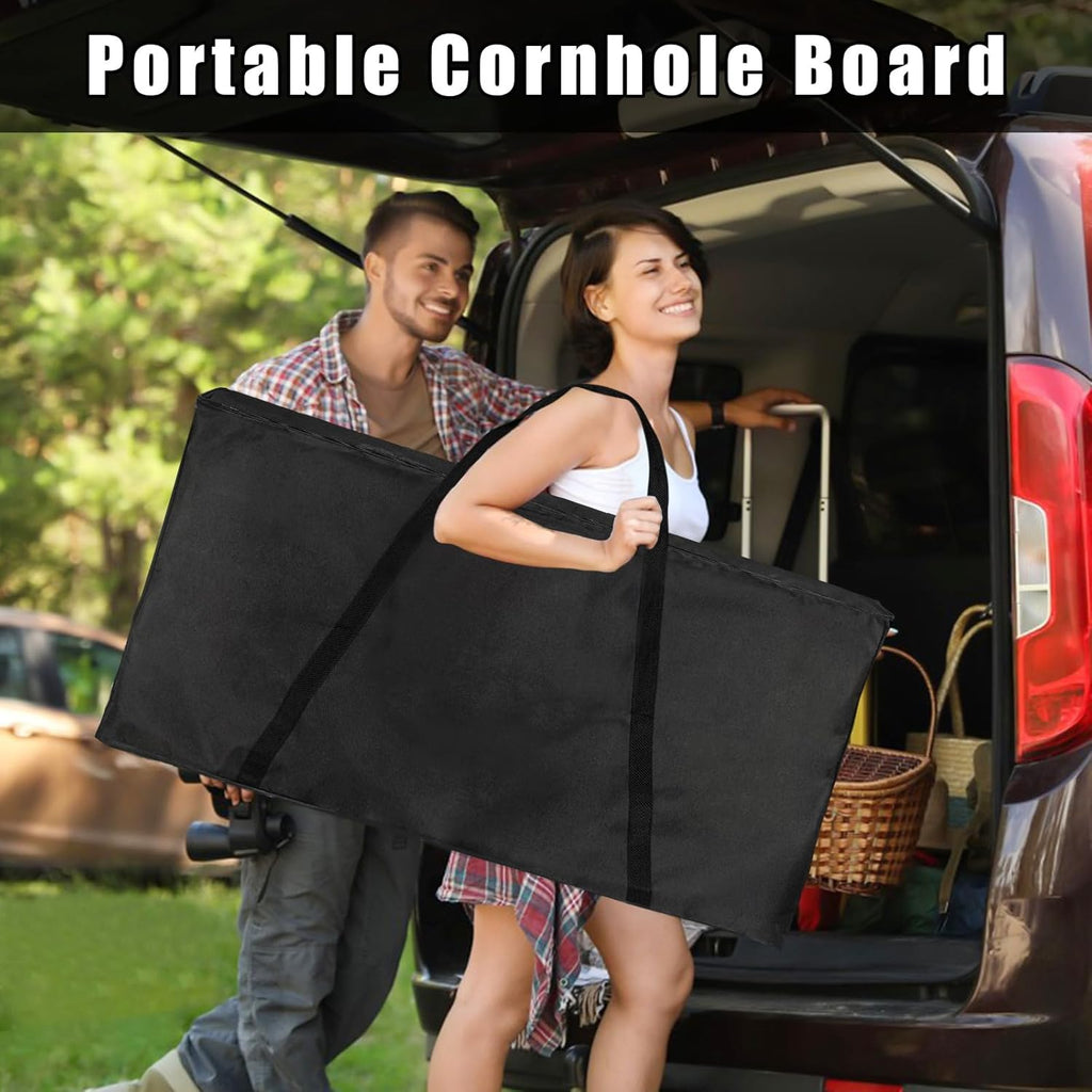 Skiennix Cornhole Board Set - Regulation 4x2 Size with Carrying Bags & 8 Bean Bags | Perfect for Outdoor Family Fun