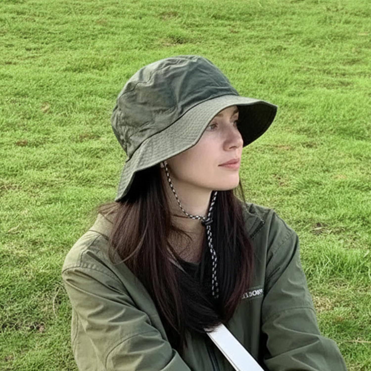 Skiennix Quick Dry Bucket Hat - Packable Rain Hat with Detachable Chin Strap for Outdoor Fishing