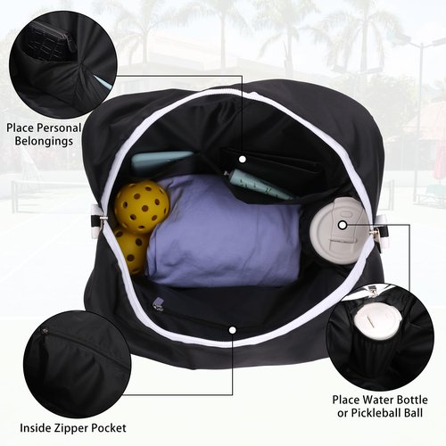SPOENGRU Pickleball Bag for Women Men, Pickleball Paddle Shoulder Bag, with Zipper & Adjustable Shoulder Strap for Racquet