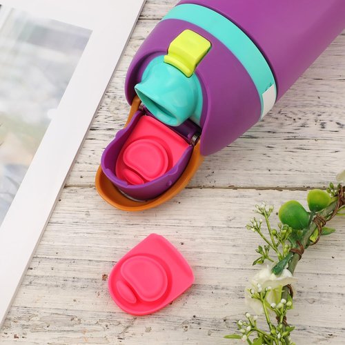 2pcs Water Bottle Top Lid Compatible with Owala FreeSip 24oz 32oz, Sealing Parts Replacement Stopper Silicone Plug Accessories for Owala Free Sip 19/24/32/40oz Seal Gasket Bottle Cap Mouth (Carmine)