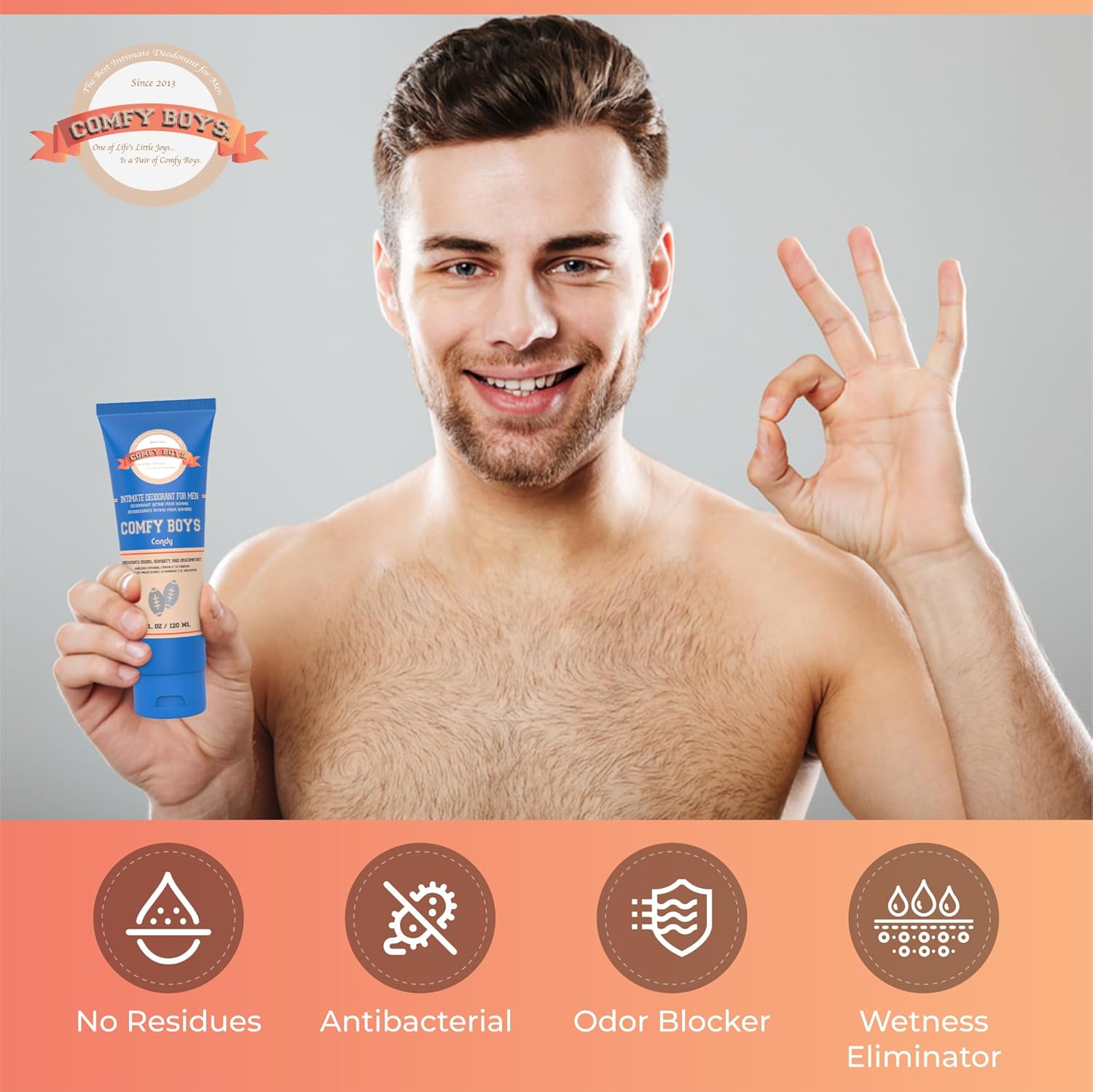 Skiennix Men's Premium Ball Deodorant - Anti-Chafing Sweat Defense & Odor Control | Aluminum-Free, 4 oz