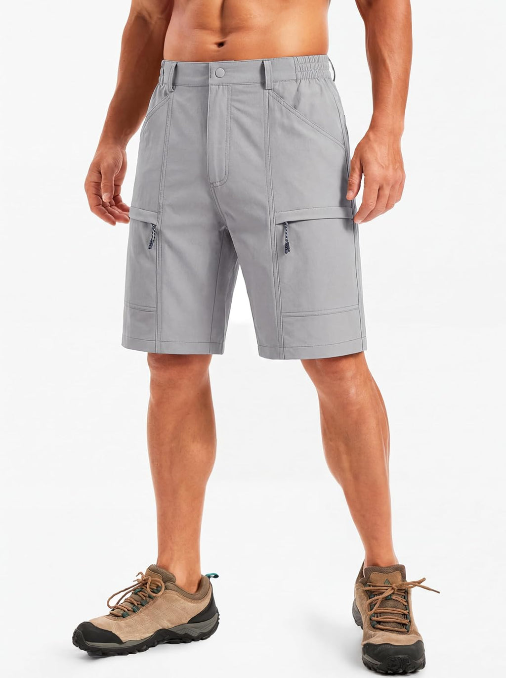 TACVASEN Men's Hiking Cargo Shorts - Quick Dry Lightweight Stretch Design | 10" Outdoor Travel Shorts with 5 Pockets