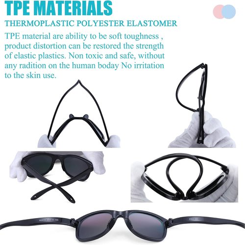 COASION Polarized Bendable Baby Sunglasses - Flexible Design with Strap for Infants 0-12 Months