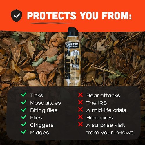 Ben's Hunting Formula - Tick & Mosquito Repellent for Up to 12 Hours of Protection - 20% Picaridin Bug Spray with EcoSpray Fine Mist Sprayer - Sweat-Resistant - 6 Fl Oz (Pack of 3)