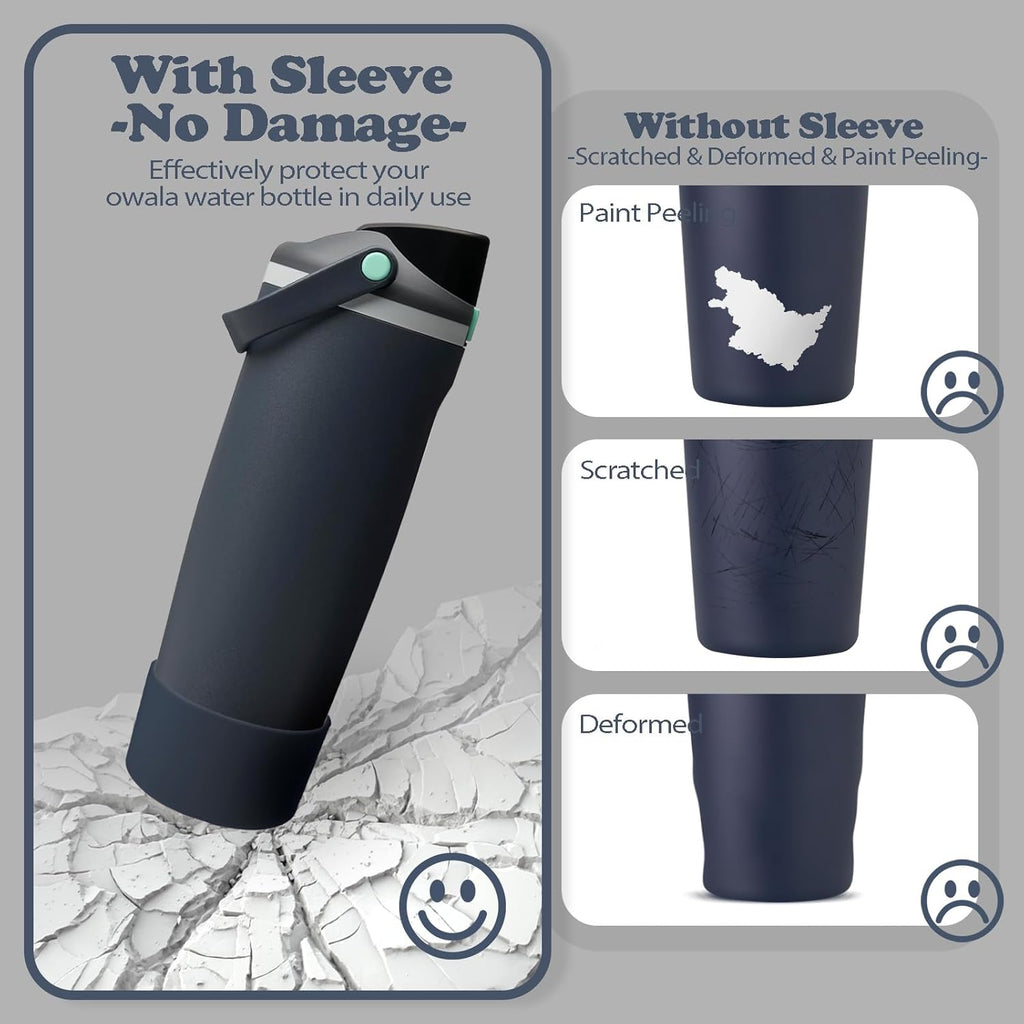 Owala Silicone Boot Set - Non-Slip, Scratch-Resistant Stability Enhancer for 30oz & 40oz Bottles | Foggy Tide