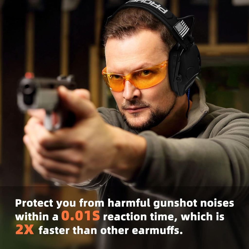 PROHEAR 066 Electronic Ear Protection - Built-In RH08 Walkie Talkie for Clear Communication