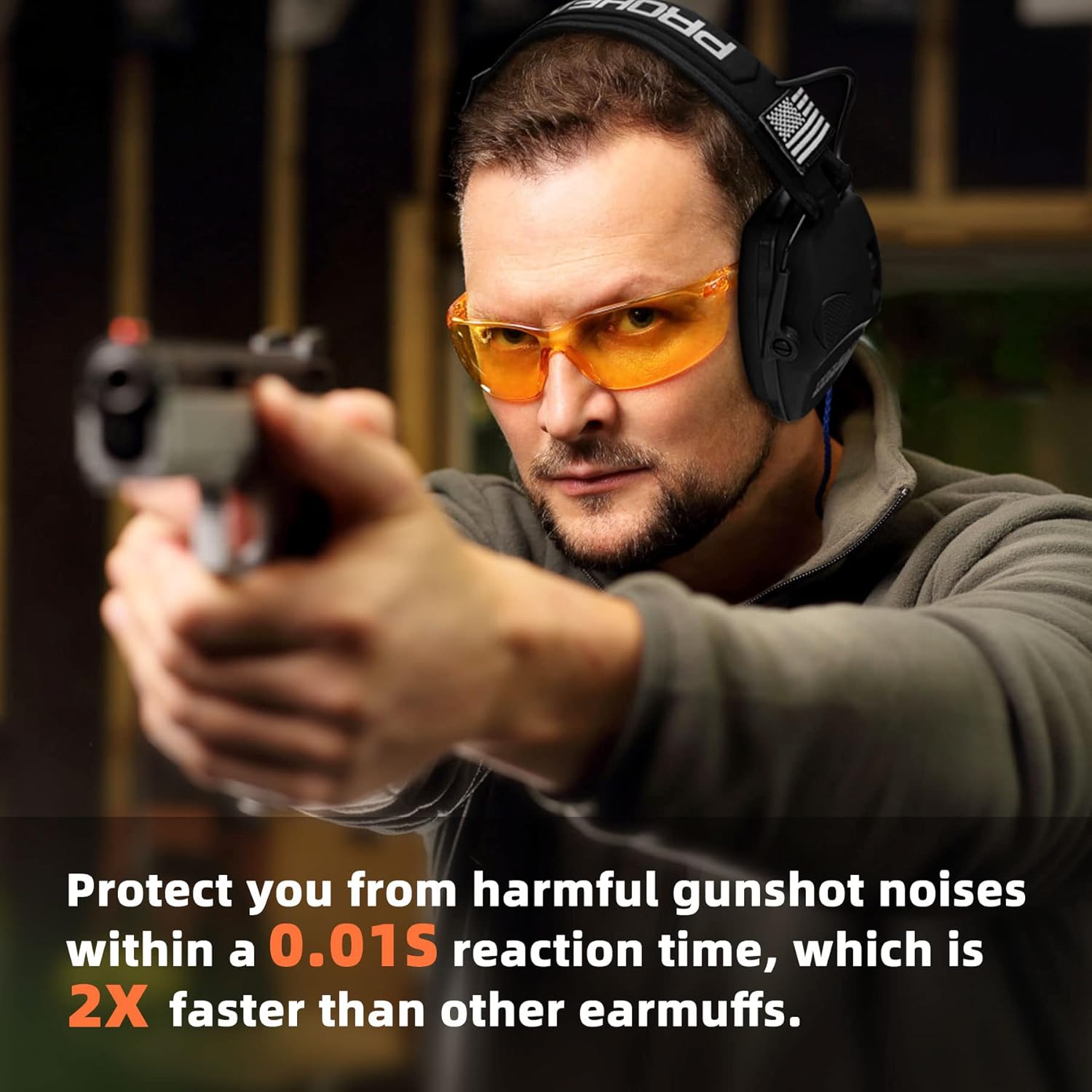 PROHEAR 066 Electronic Ear Protection - Built-In RH08 Walkie Talkie for Clear Communication