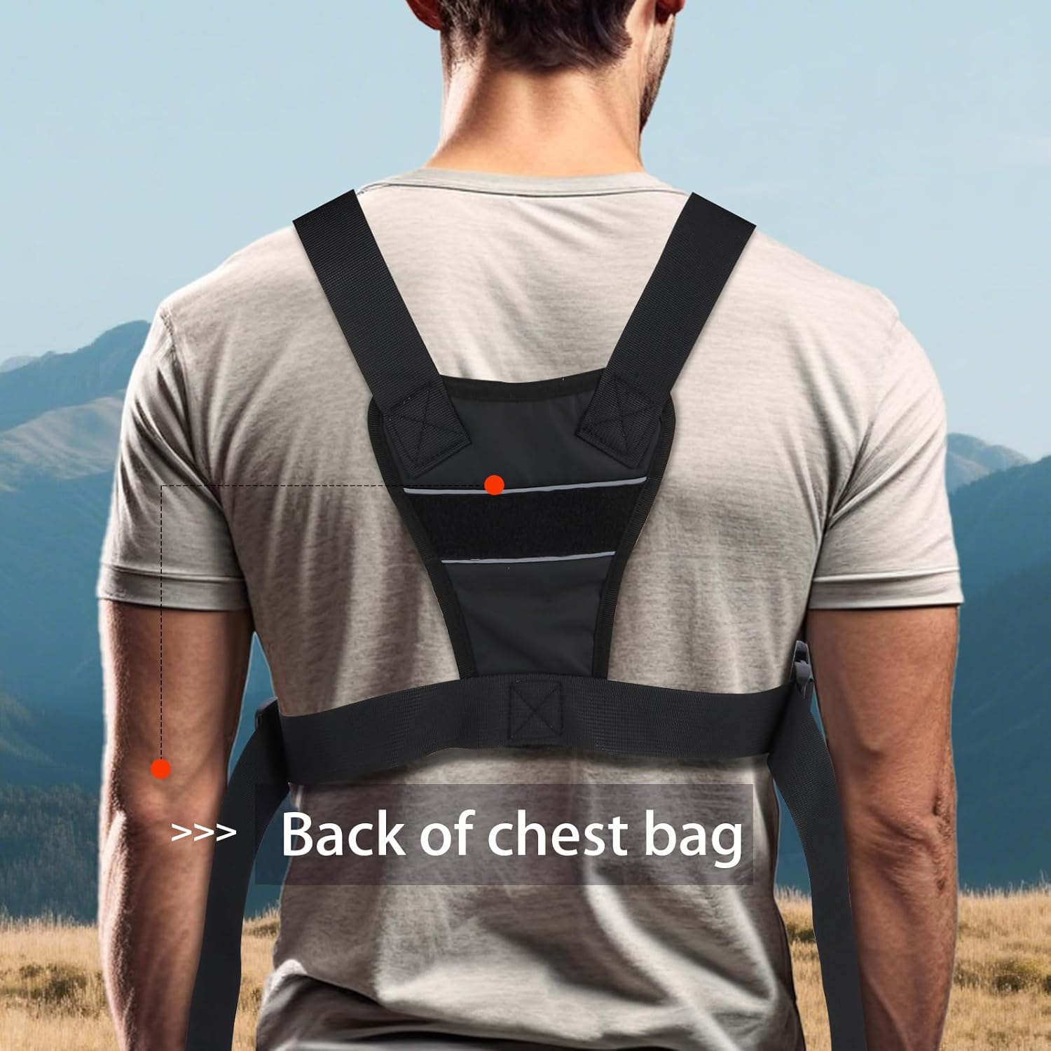 Skiennix Chest Bag - Water-Resistant Running Pack with Ample Storage | Unisex Black Design