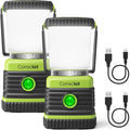 Consciot LED Camping Lantern - 1000LM Rechargeable Lights with 4 Modes & Power Bank | IPX4 Waterproof, 2 Pack