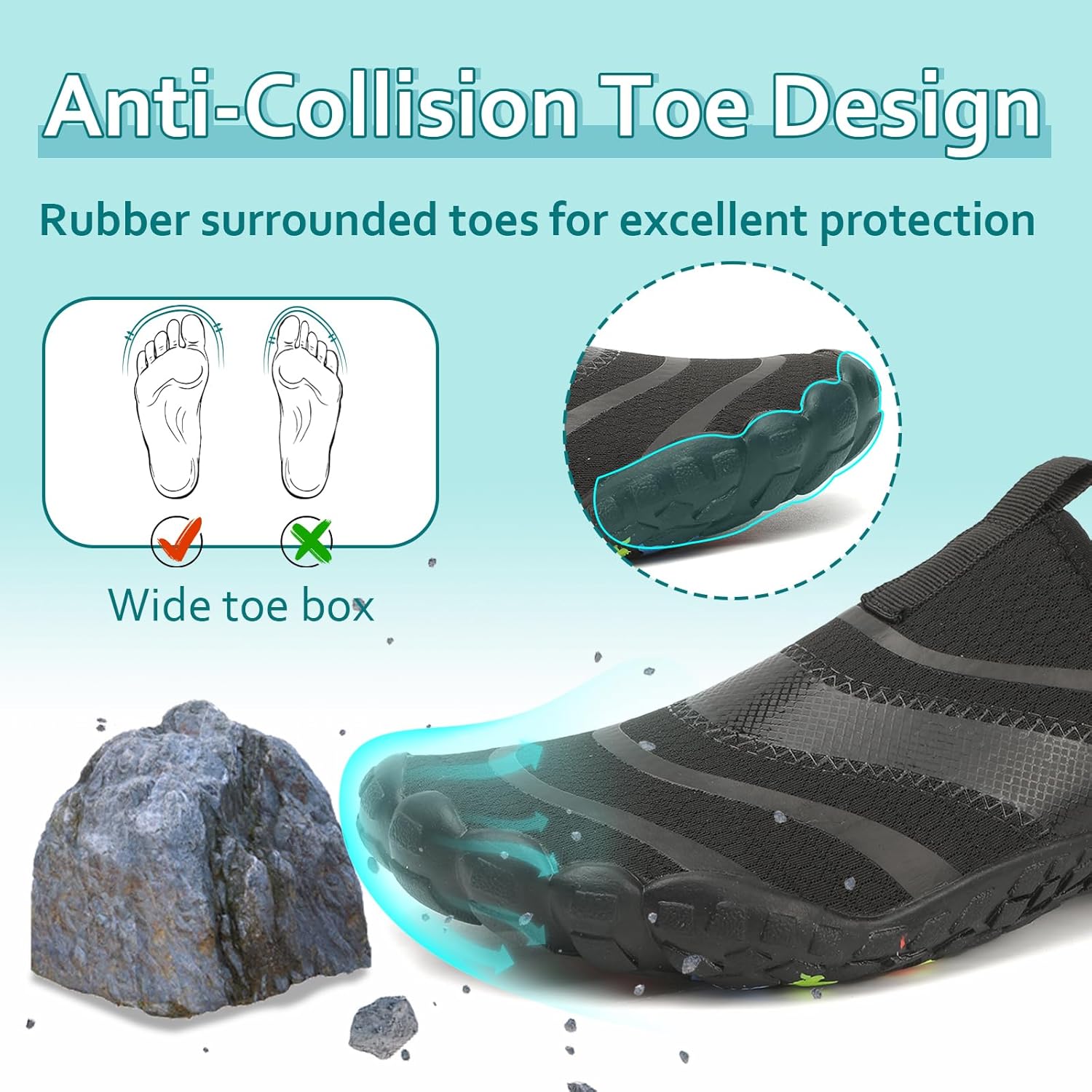 Skiennix Water Shoes - Quick-Dry Aqua Socks for Men & Women | Ideal for Beach, Pool & Outdoor Activities