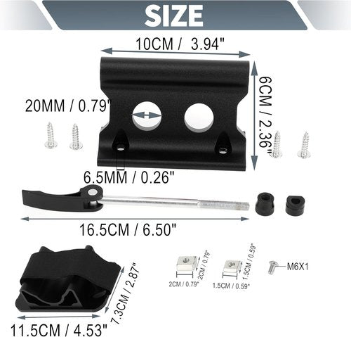 AUTOHAUX Universal Quick Release Bike Fork Mount Rack - Roof Carrier for 0.26" & 0.79" Aluminum Alloy