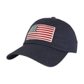 American Flag Embroidered Baseball Cap 100% Cotton, Old Glory USA Flag, Adjustable Metal Buckle Strap, Unstructured Low-Profile Dad Hat for Men & Women Navy