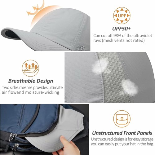 GADIEMKENSD Unstructured Hats - Lightweight Breathable Outdoor Cap | UPF 50+ Protection for Men & Women