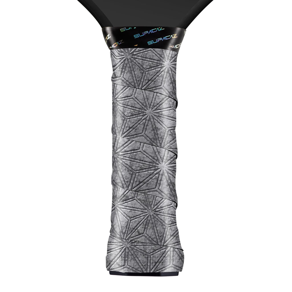 Supacaz SupaSuave Gunmetal Pickleball Overgrip - Tacky Pickleball Paddle Grip Tape Wrap - Pickle Ball Anti-Sweat Overwrap - 3pk