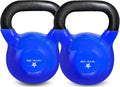 Yes4All Kettlebell - Vinyl Coated Cast Iron for Strength Training | 5-100 LB for Home Gym Workouts