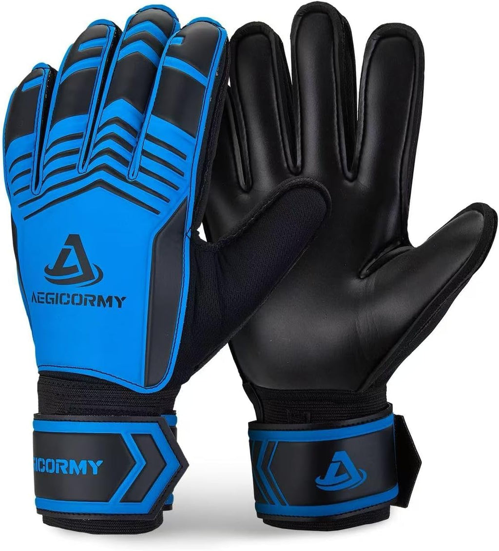 Regine Switzerland Goalie Gloves - Breathable Soccer Gloves with Finger Protection | Extra Grip, Black/Green, Sizes 5-10