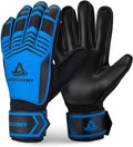 Regine Switzerland Goalie Gloves - Breathable Soccer Gloves with Finger Protection | Extra Grip, Black/Green, Sizes 5-10