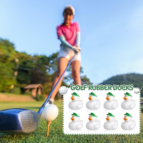 Deekin Rubber Ducks - 2 Inch Bulk Sport Party Favors | Perfect for Team Events & Birthday Celebrations (12 Pcs, Golf)