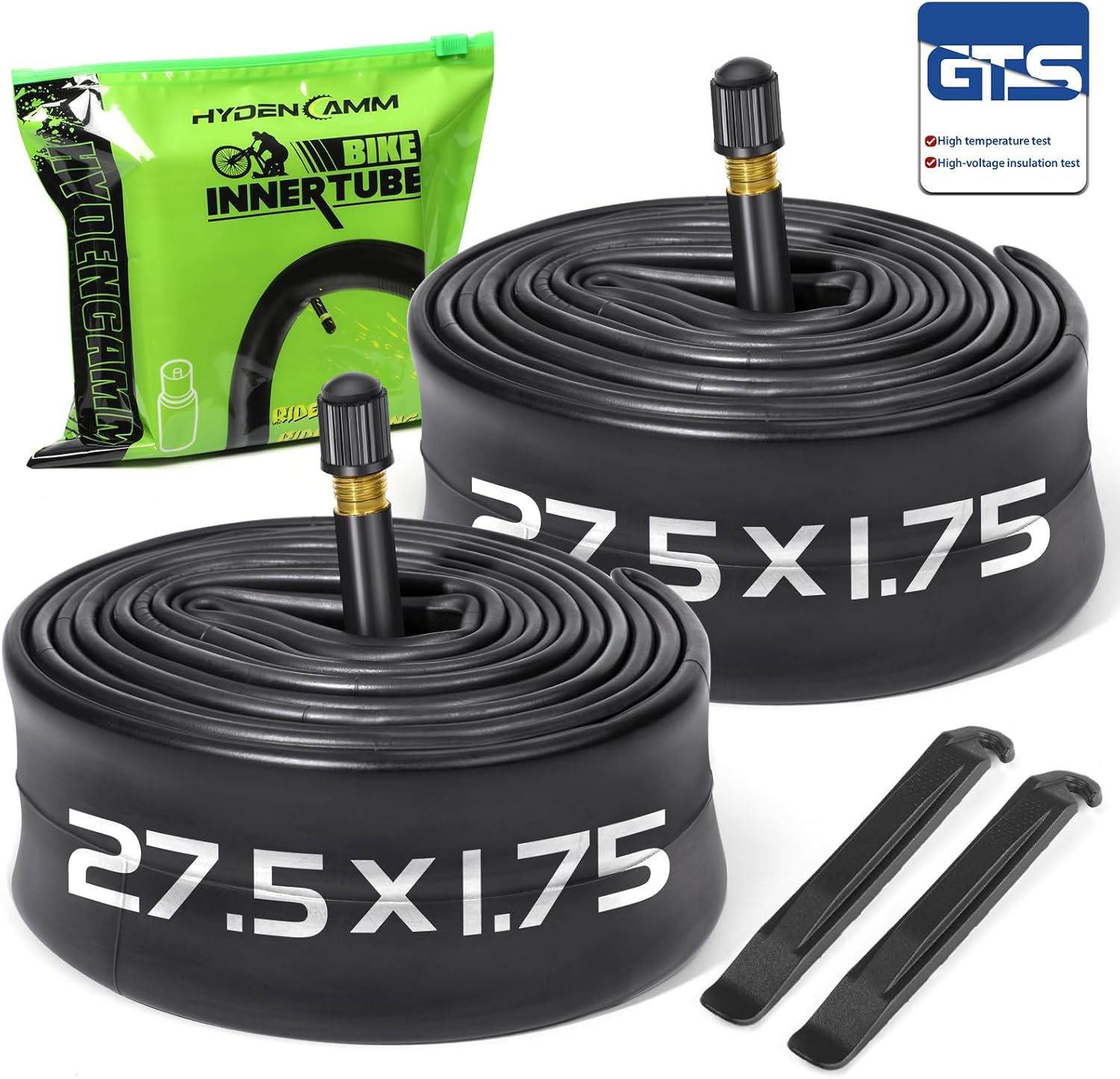 Reliable Bicycle Tube by [Brand Name] - 2 Pack with Tire Levers & 32mm AV Schrader Valve | Sizes 12"-29"