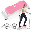 Pilates Balance Board with Resistance Bands, Versatile Rocking Stepper, Ski Machine & Wobble Board Featuring LCD Monitor, 330 lbs High-Capacity Balance Pad for Core, Leg, Waist, Ab Exercise