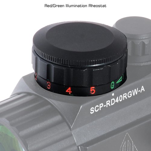 UTG 3.8" ITA Red/Green CQB Dot Sight with Integral Mount , Black