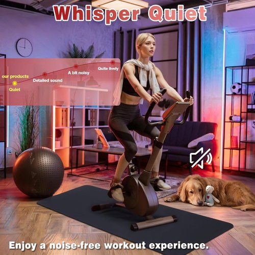 Eco-Friendly Treadmill Mat by [Brand Name] - Durable 100% Recycled Rubber for Hardwood Floors | Non-Slip Home Gym Flooring