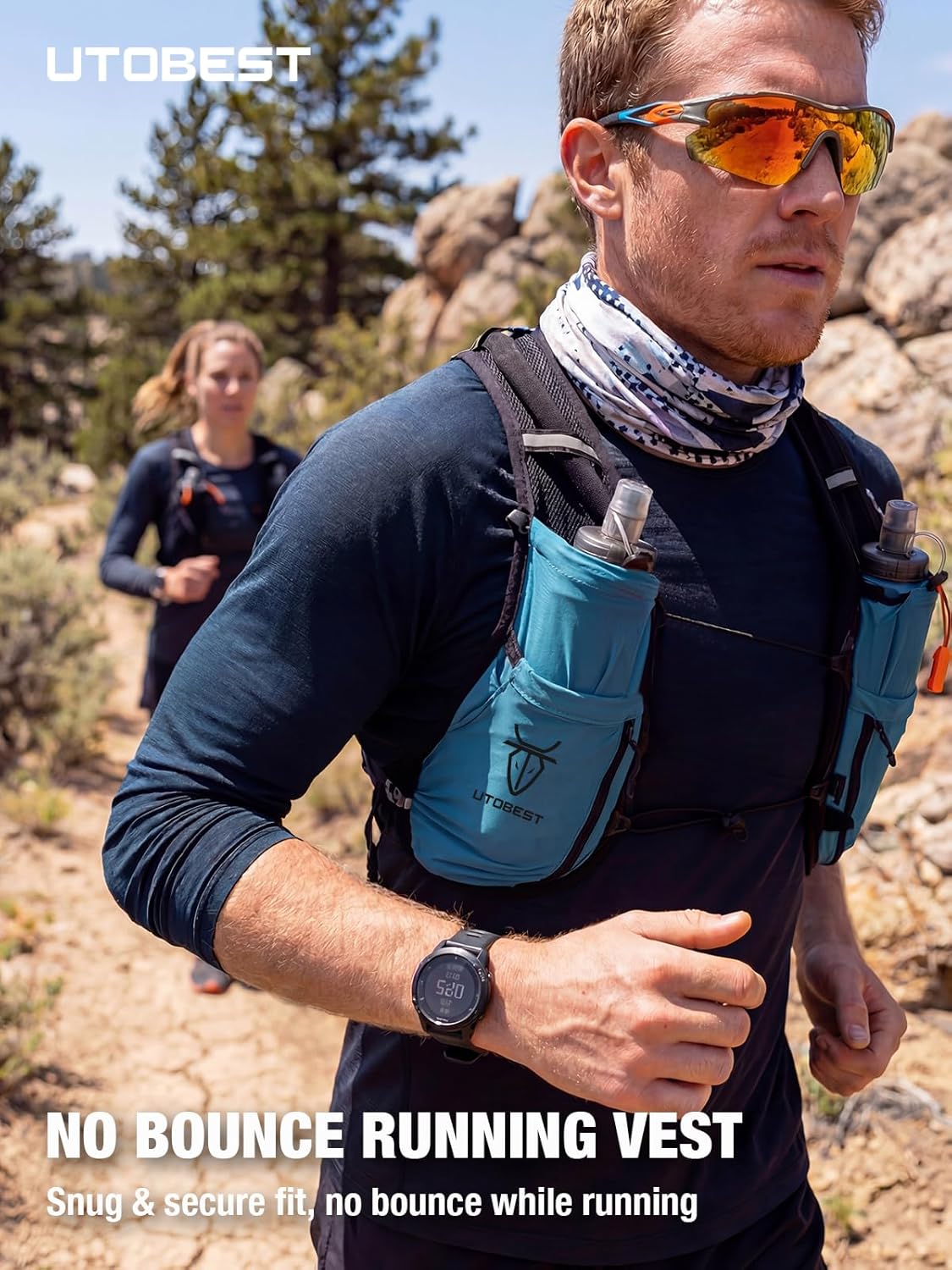 UTOBEST 10L Running Hydration Vest - Lightweight Adjustable Trail Running Backpack with 2L Bladder for Men & Women