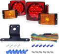 MAXXHAUL 70205 Trailer Light Kit - Waterproof 12V LED Lights for Trailers, Boats, RVs | Red