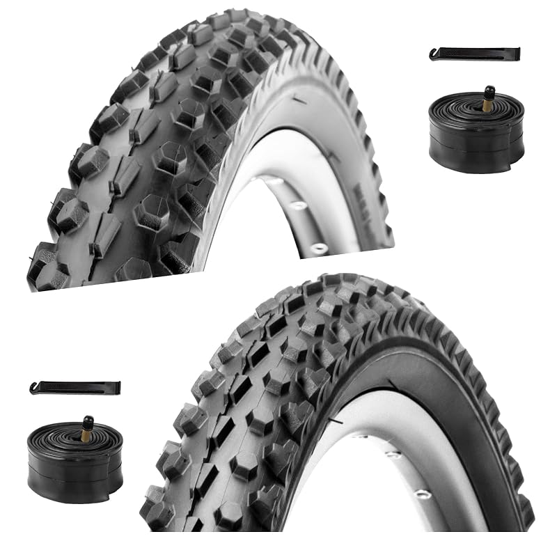 2 Pack Mountain Bike Tires with Tubes 26x2.1 Folding MTB Tires