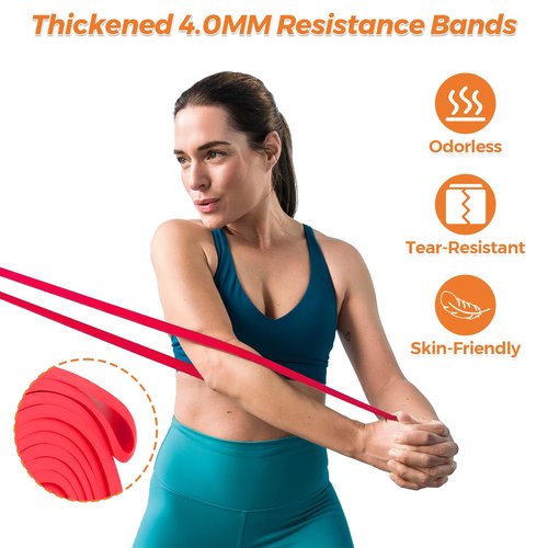 Lwuey Resistance Bands for Working Out, Pull Up Exercise Bands for Home Workouts Training Bands Set Stretching Physical Muscle Training Home Gym for Women/Men