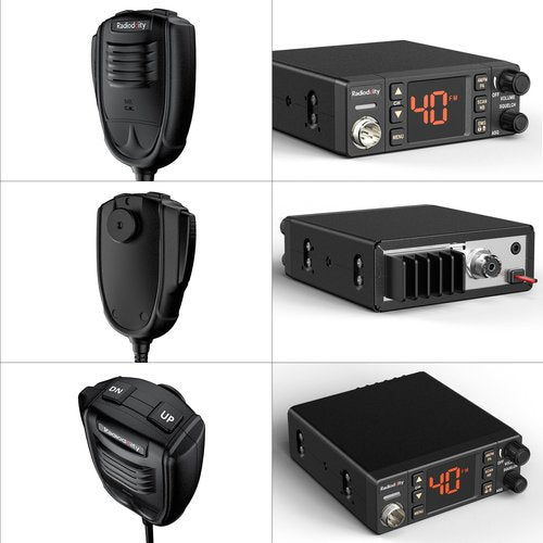Radioddity CB-606 PRO CB Radio, AM/FM/PA Mobile Transceiver with 4W Power Output, 2.2’’ Amber Color Display, Instant Emergency Channel 9/19, VOX, NB/ASQ/SQ, Advanced Cooling Structure