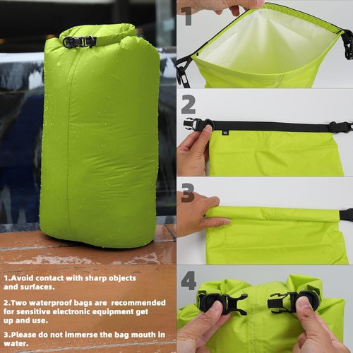 Desoto Waterproof Dry Bag - Roll Top Backpack Keeps Gear Dry | Ideal for Kayaking, Hiking, Camping