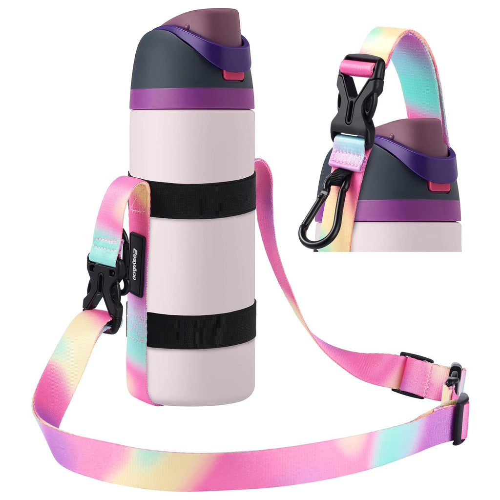 EasyAcc Water Bottle Holder Strap Sling, for Owala FreeSip 24 32 40 oz, Hydro Flask, Cirkul, Yeti, Stanley Flip, Universal Water Bottles, with Carabiner, for Walking Curise Travel (Bottle Excluded)