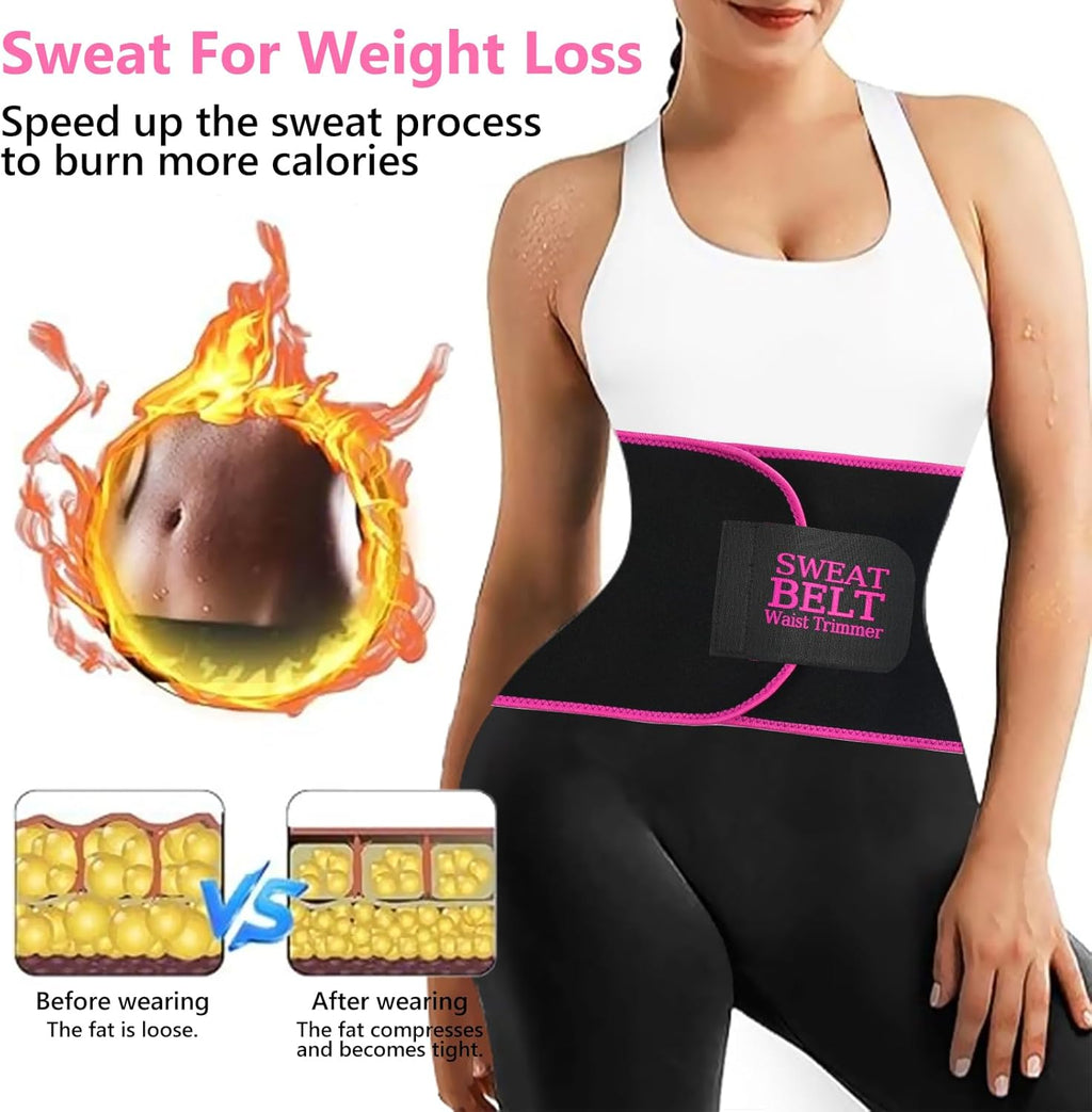 Skiennix Waist Trainer for Women - Effective Lower Belly Fat Reduction | Comfortable Sweat Band