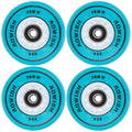 AOWISH Light Up Inline Skate Wheels, LED Roller Skate Wheels, Flash Luminous Roller Blade Replacement Wheel w/Bearings ABEC-9, 80mm 76mm 72mm, Blue Color, 4-Pack (76mm)