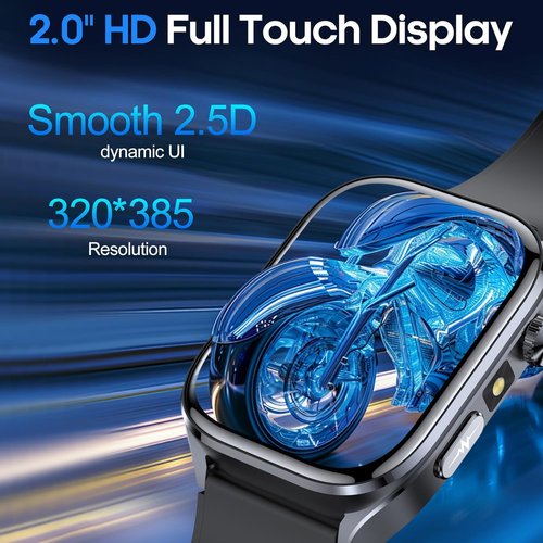 hellibito Advanced Health Smartwatch for Women Men with Real-Time Monitoring of Heart Rate, Sleep Quality and Stress Levels, Always-On Display，Bright Flashlight (Black)