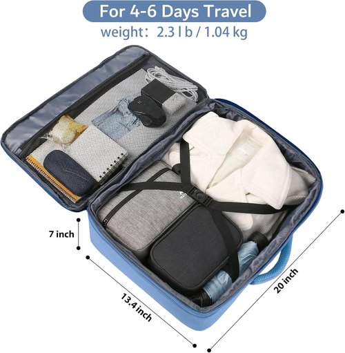MATEIN Travel Backpack - Large Carry-On Daypack with Hideaway Straps | Light Blue for Women