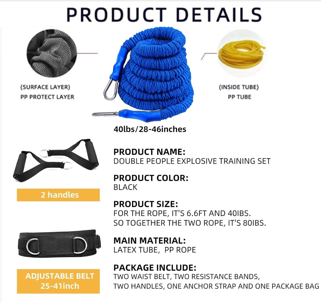 Skiennix Resistance Speed Training Set - 8-Piece Agility and Power Equipment for Jumping Sports