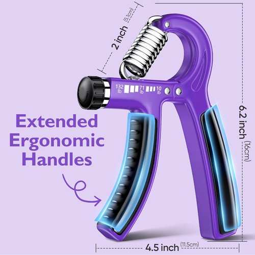 FitBeast Grip Strengthener - Adjustable Forearm Trainer for Strength & Rehab | 10-132 lbs Resistance