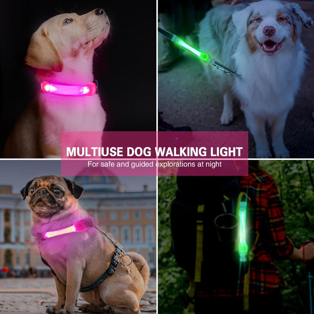 Skiennix LED Dog Light - Waterproof Glow Light for Collars & Leashes | Easy Attach, 2-Pack