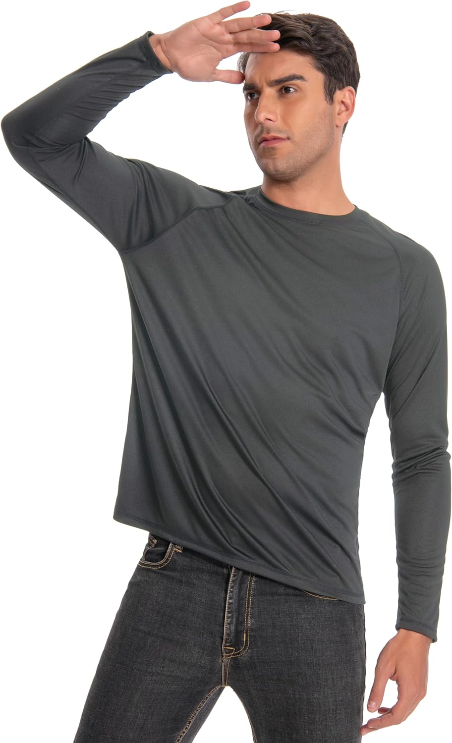 Skiennix Men's Sun Protection Shirt - UPF 50+ UV Long Sleeve Rash Guard | Lightweight Quick Dry for Fishing & Swimming