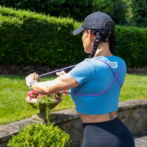 Serious Steel Fitness 37" Purple Resistance Training Bands (Portable Exercise Band System Training Bands - for Constant Tension, No Slack) - #1 Purple