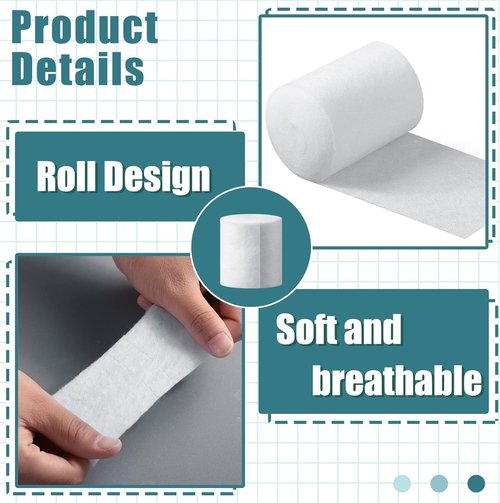 Nuanchu Cast Padding - Soft Individual Pack for Plaster Cloth & Bandage Art | 2 Inch x 8.8 Ft