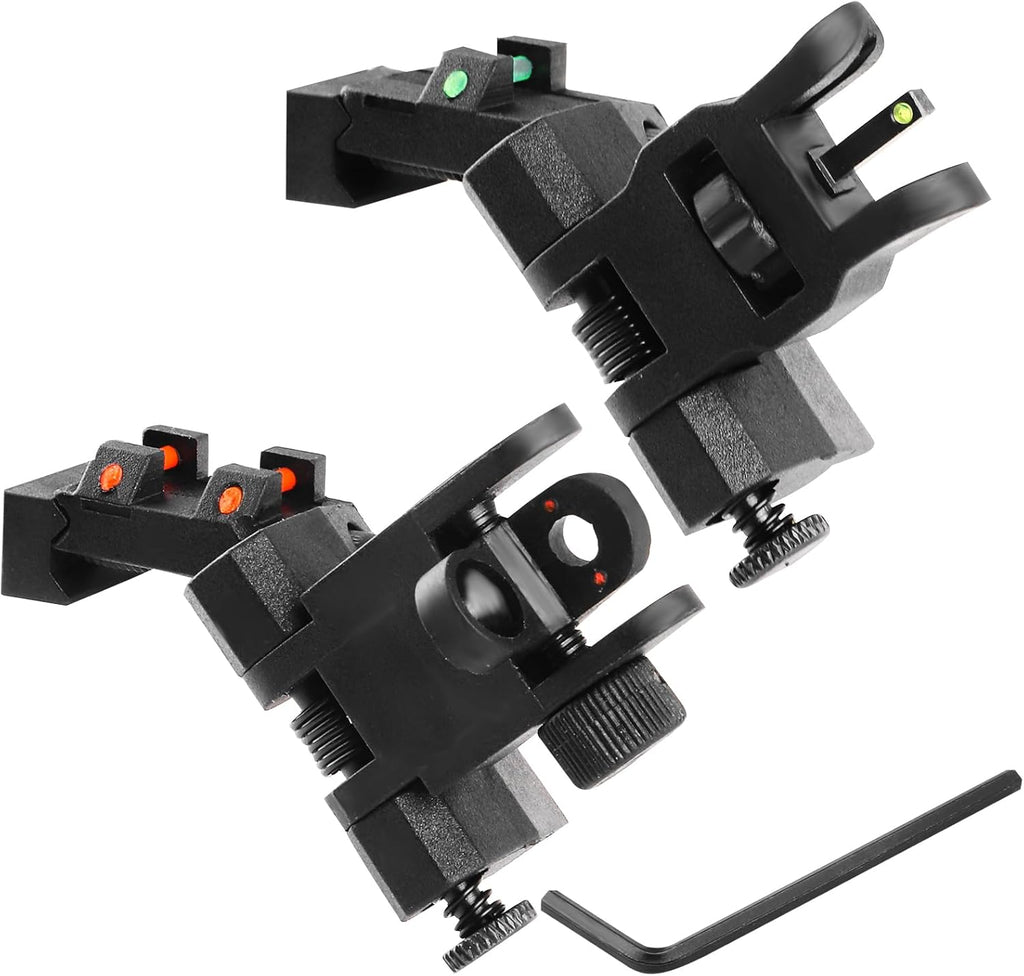 ZBULAR 45-Degree Offset Fiber Optic Sights - Enhanced Accuracy & Quick Target Acquisition