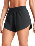 CRZ YOGA Mid Waisted Running Shorts for Women - Comfy Mesh Liner, Quick Dry, Perfect for Gym & Track