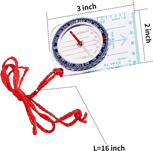BBTO Orienteering Compass Set - 9 Waterproof Compasses for Hiking, Camping & Map Reading